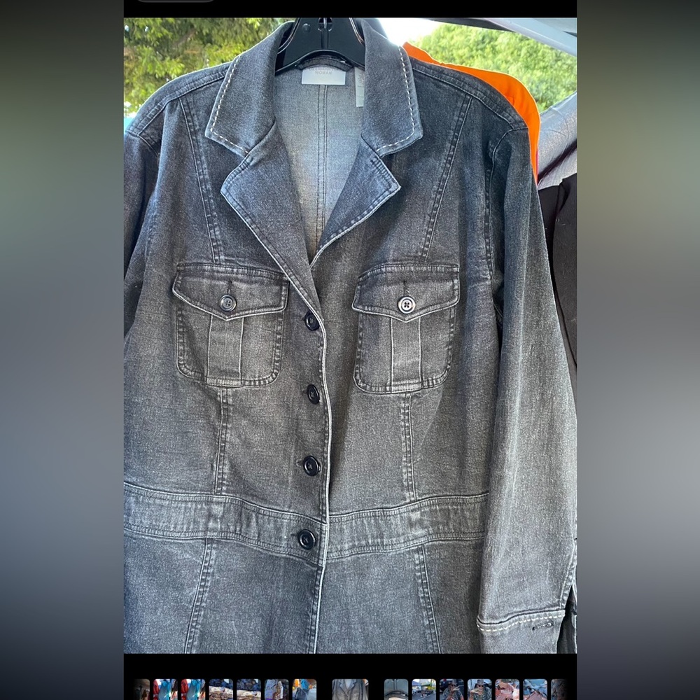 Liz Claiborne Charcoal Jean Jacket